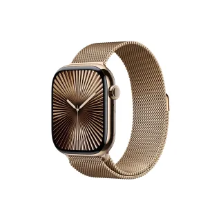 Apple Watch Series 10 46 mm LTE Boucle en titane Gold Milanese S-M