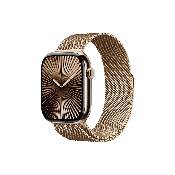 Apple Watch Series 10 46 mm LTE Boucle en titane Gold Milanese S-M