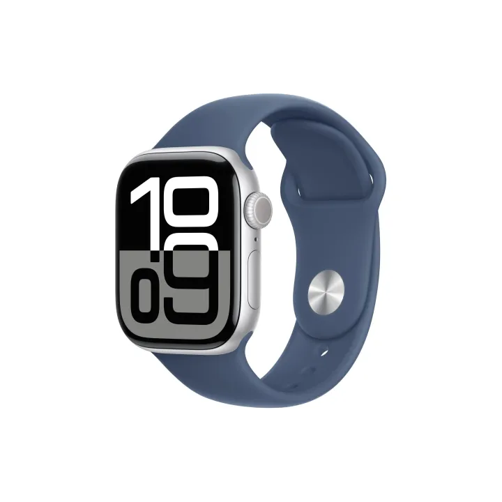 Apple Watch Series 10 42 mm Alu argent Sport Denim S-M