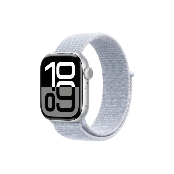 Apple Watch Series 10 42 mm Alu argent Loop bleu