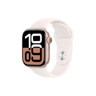 Apple Watch Series 10 42 mm Alu Or Rose Sport Blanc M-L