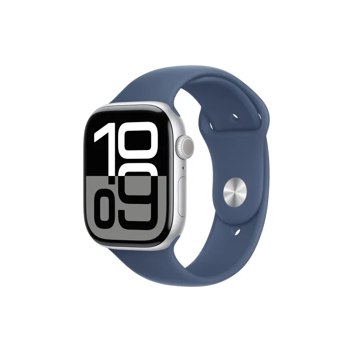 Apple Watch Series 10 46 mm Alu argent Sport Denim S-M