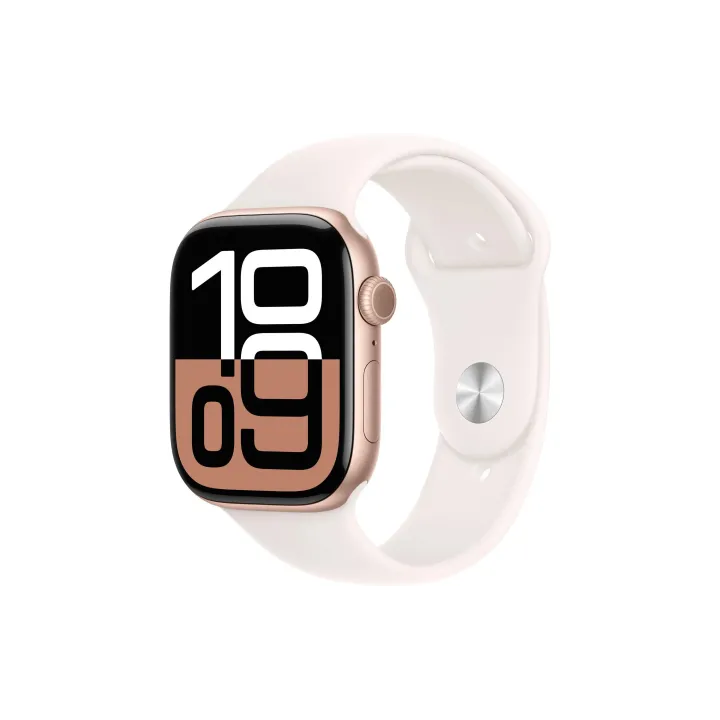 Apple Watch Series 10 46 mm Alu Rose Gold Sport Blanc S-M