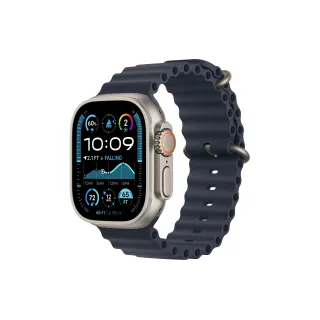 Apple Watch Ultra 2 Natural Titanium Ocean Band Navy