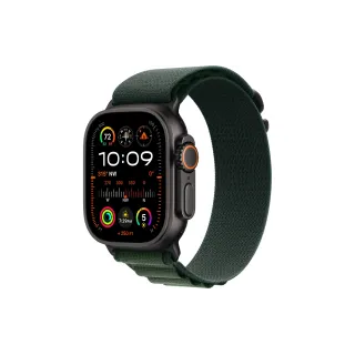 Apple Watch Ultra 2 Black Titanium Alpine Loop Vert foncé Small