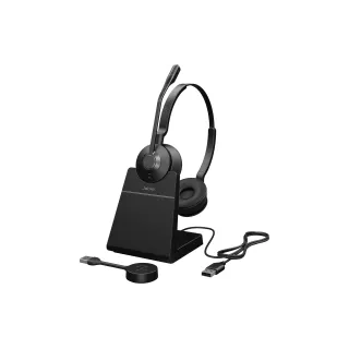 Jabra Casque Engage 55 SE UC Stereo USB-A, station de chargement incluse