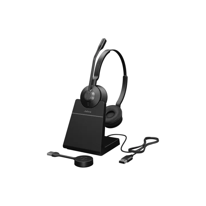 Jabra Casque Engage 55 SE UC Stereo USB-A, station de chargement incluse