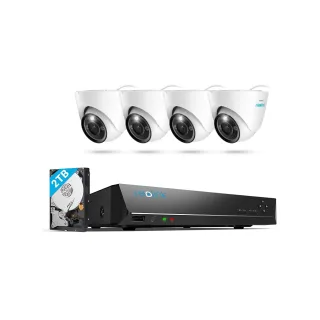 Reolink Kits de surveillance NVS8-12MD4 Dôme, disque dur de 2TB inclus