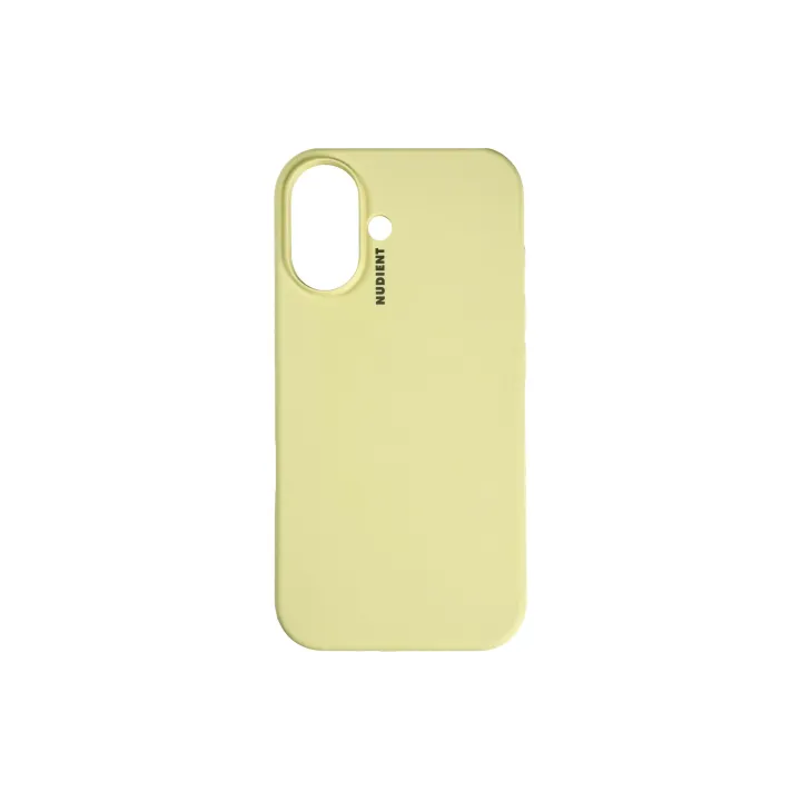 Nudient Coque arrière Base Case Magsafe iPhone 16 Jaune pâle