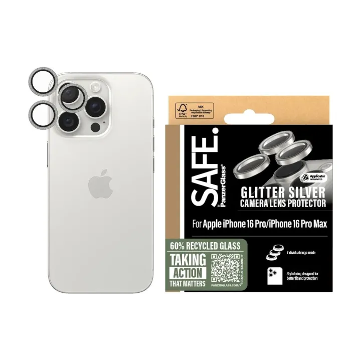 SAFE. Lens Protector iPhone 16 Pro - 16 Pro Max Argent