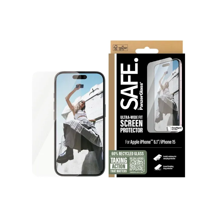 SAFE. Protection d’écran Ultra Wide Fit iPhone 15-iPhone 16