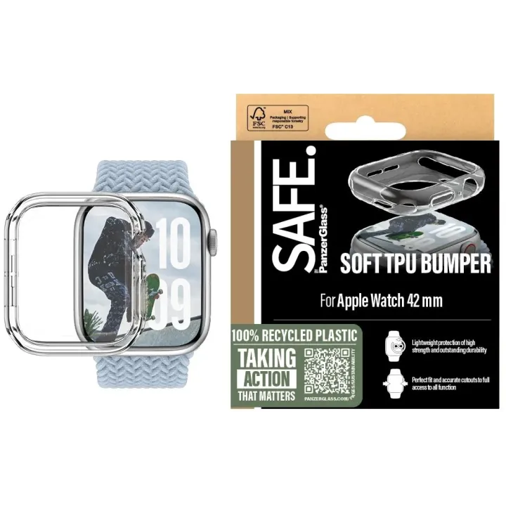 SAFE. Protection décran TPU Bumper Transparent 42 mm