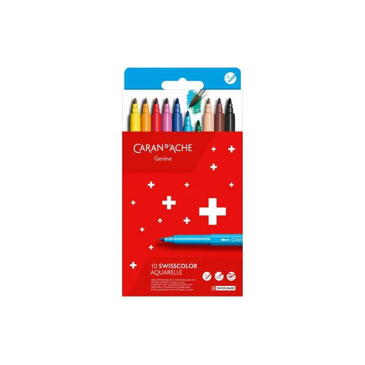 Caran dAche Feutres de coloriage Swisscolor Standard Multicolore