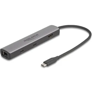 Delock Station daccueil USB-C HDMI-USB 10 Gbps-2.5 Gigabit LAN-PD 3.0