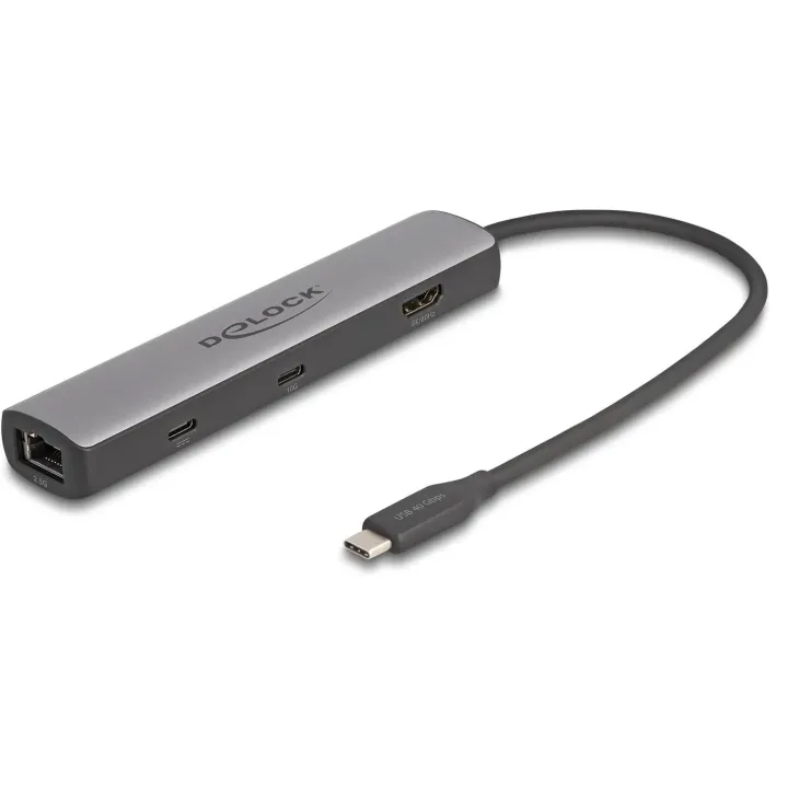 Delock Station daccueil USB-C HDMI-USB 10 Gbps-2.5 Gigabit LAN-PD 3.0