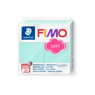 Fimo Matière à modeler Soft Menthe transparente - Pearl