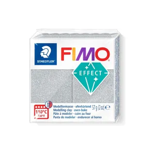 Fimo Matière à modeler Soft Paillettes argent