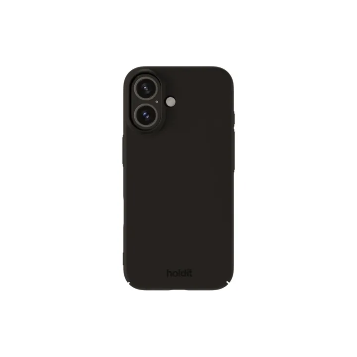 Holdit Coque arrière Silicone iPhone 16 Noir