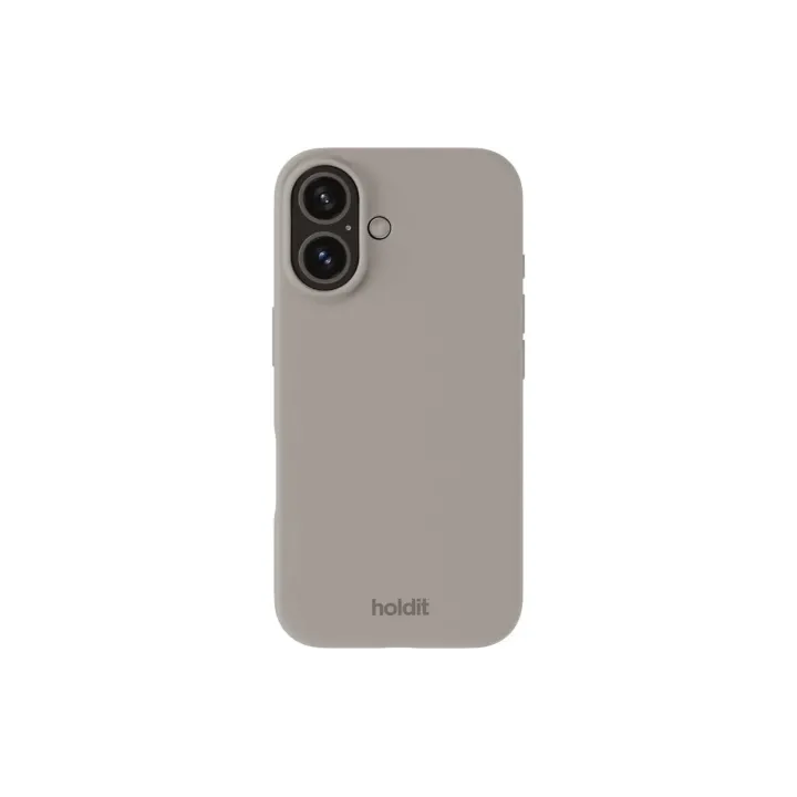 Holdit Coque arrière Silicone iPhone 16 Taupe