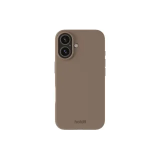 Holdit Coque arrière Silicone iPhone 16 Plus Brun