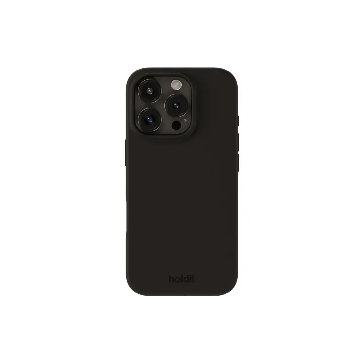 Holdit Coque arrière Silicone iPhone 16 Pro Noir