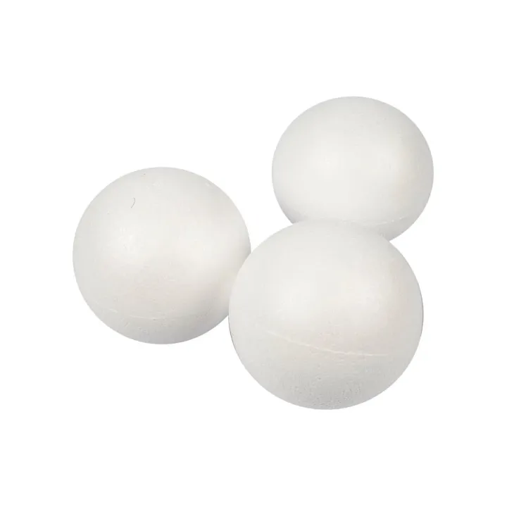 Creativ Company Boules en polystyrène 8 cm, blanc, 25 pièces