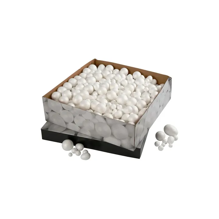 Creativ Company Boules en polystyrène Blanc, 550 pièces