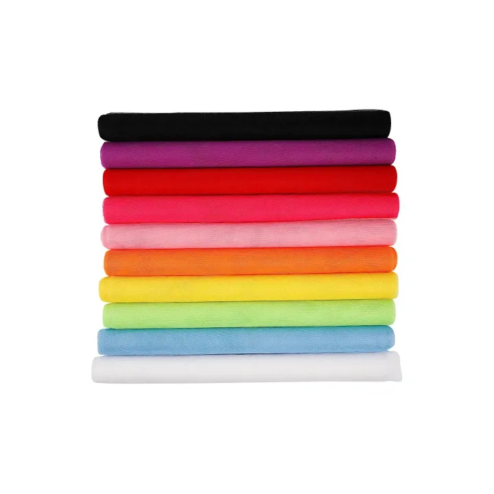 Creativ Company Tulle  multicolore assorti, 50 cm x 5 m, 10 pièces