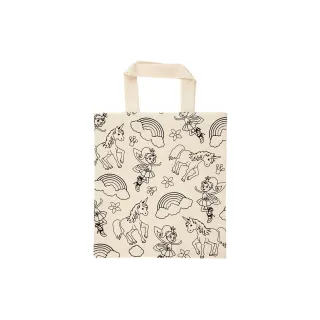 Creativ Company Sac de transport Licorne 27.5 x 30 cm, Beige