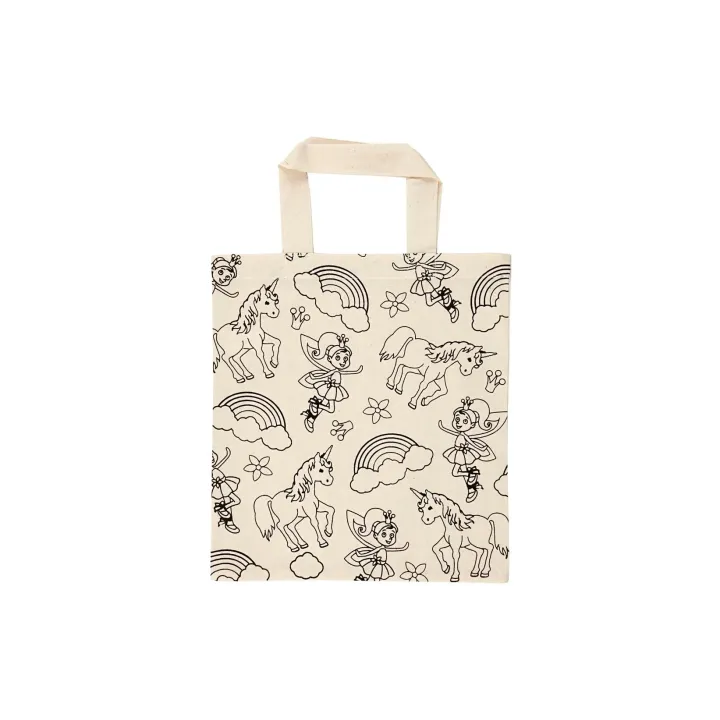 Creativ Company Sac de transport Licorne 27.5 x 30 cm, Beige