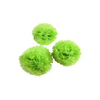 Creativ Company Pompons 20 + 24 + 30 cm 3 pièces, vert