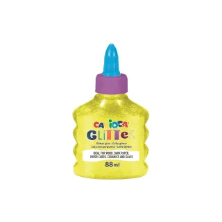 Carioca Colle de bricolage Glitter Neon 88 ml, Jaune fluo