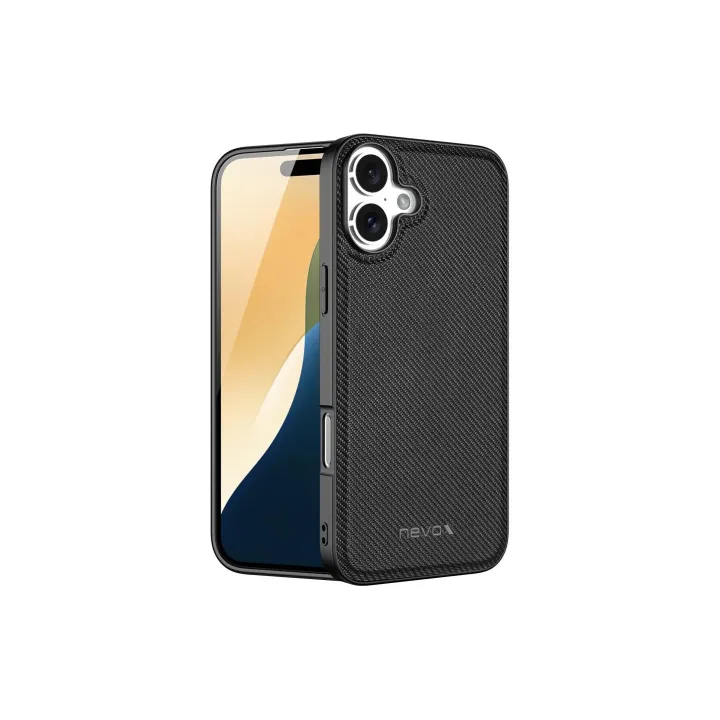 Nevox Coque arrière StyleShell Nylo iPhone 16 Plus Noir