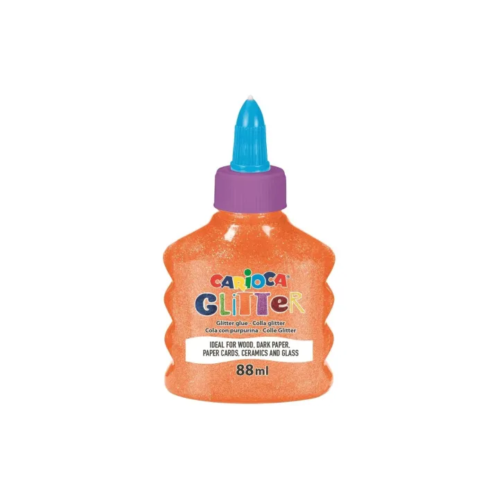 Carioca Colle de bricolage Glitter Neon 88 ml, orange fluo