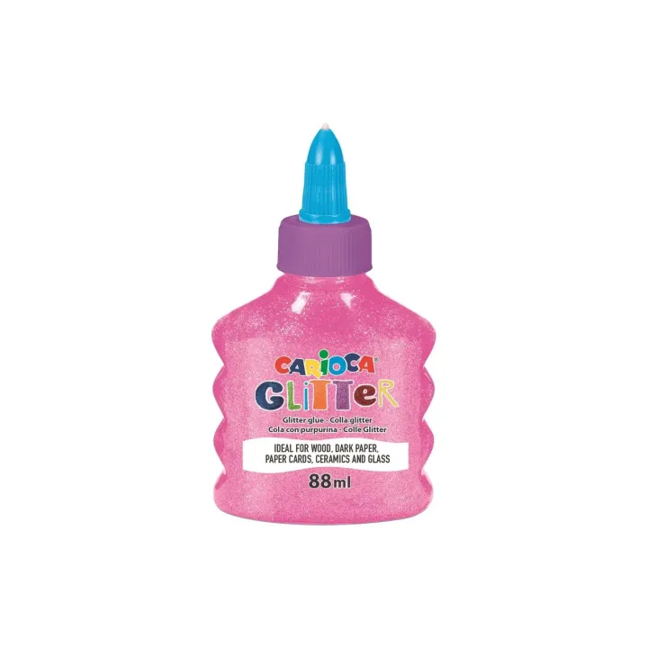 Carioca Colle de bricolage Glitter Neon 88 ml, rose fluo