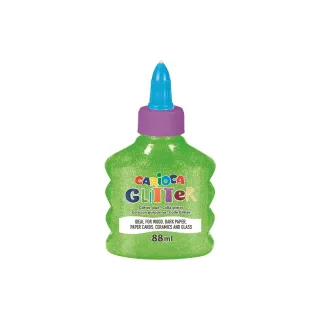 Carioca Colle de bricolage Glitter Neon 88 ml, Vert fluo