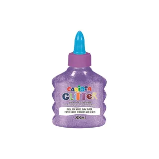 Carioca Colle de bricolage Glitter Neon 88 ml, Violet fluo