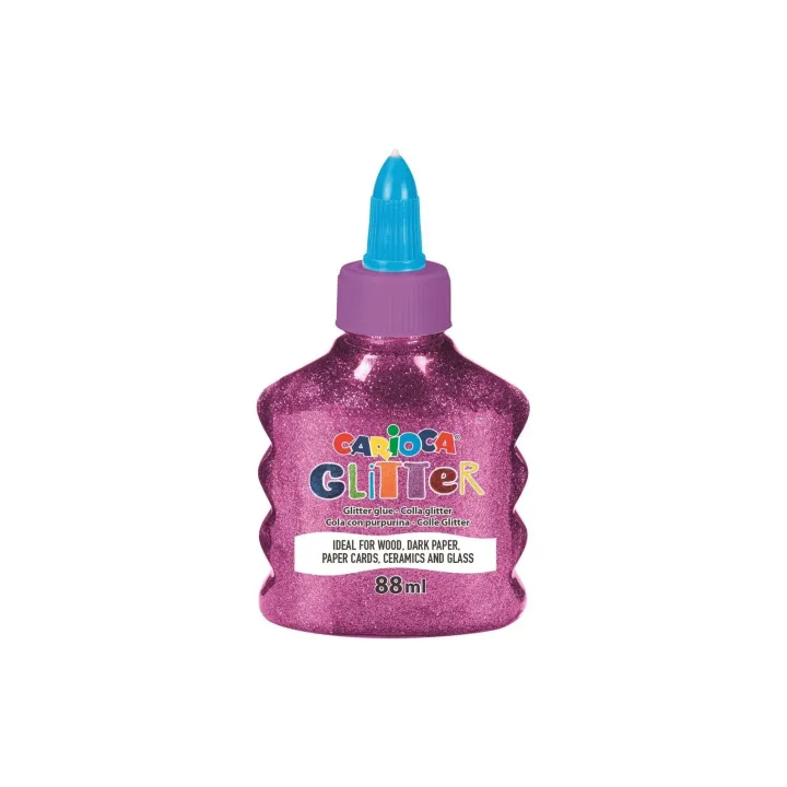 Carioca Colle de bricolage Glitter Glue Spark 88 ml, Rose