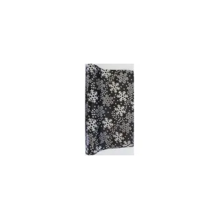 Dameco Tissu Flocon de neige 36 cm x 300 cm, Noir-Argenté