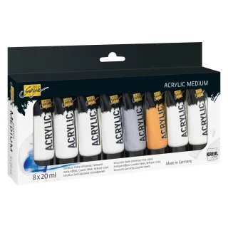 Kreul Peinture acrylique Solo Goya pâte à structurer 8 x 20 ml, Multicolore