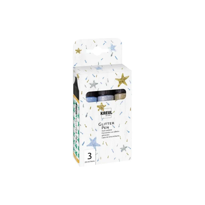 Kreul Peinture à effet Set Pen Liner paillettes 29 ml x 3 pièces