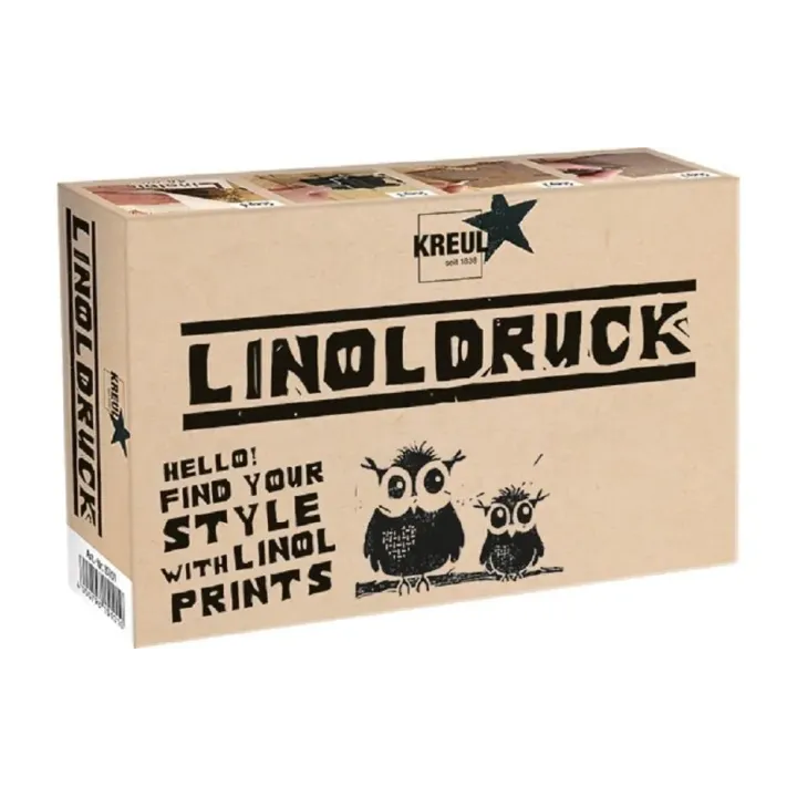 Kreul Peinture pour bricolage Kit dimpression sur linoléum 6 pièces