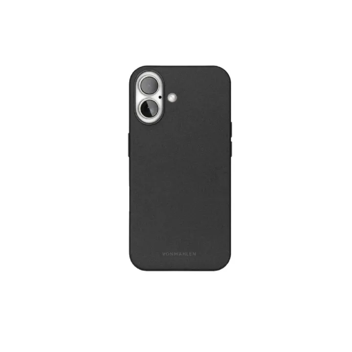 Vonmählen Coque arrière Like Leather iPhone 16 Noir