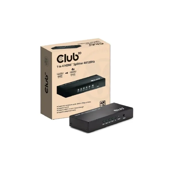 Club 3D Diviseur de signaux à 4 ports CSV-1385