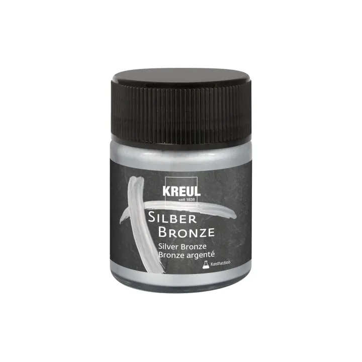 Kreul Peinture à effet Bronze liquide Argent, 50 ml