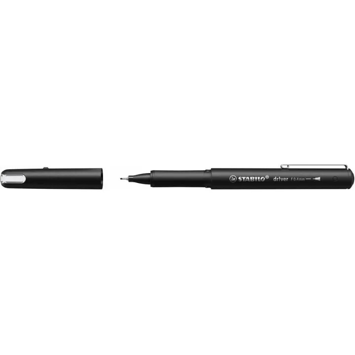 STABILO Fineliner Driver fine 0.4 mm, noir, 5 pièces