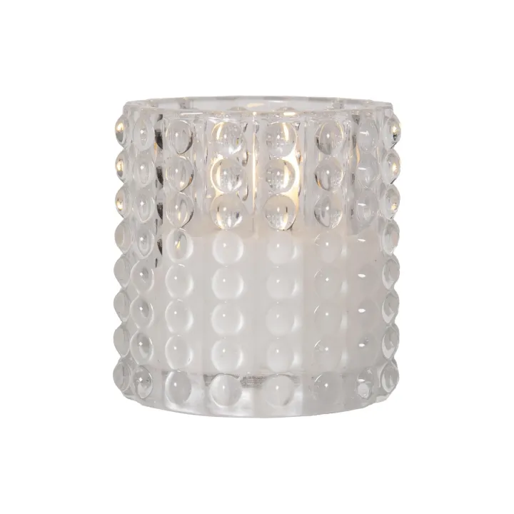 Star Trading Bougie LED Flamme Dotty, Transparent, 10 cm