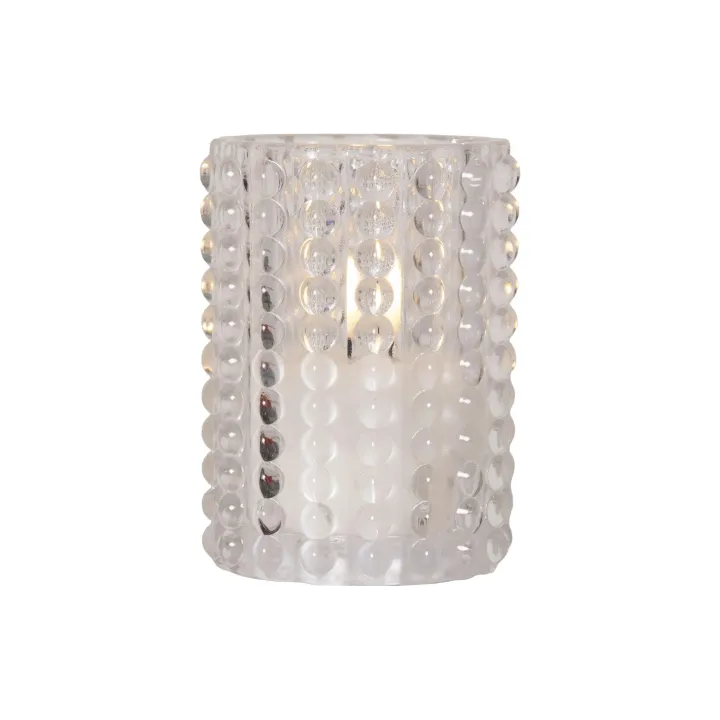 Star Trading Bougie LED Flamme Dotty, Transparent, 13 cm