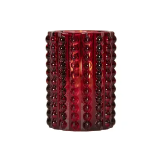 Star Trading Bougie LED Flamme Dotty, rouge, 12.5 cm