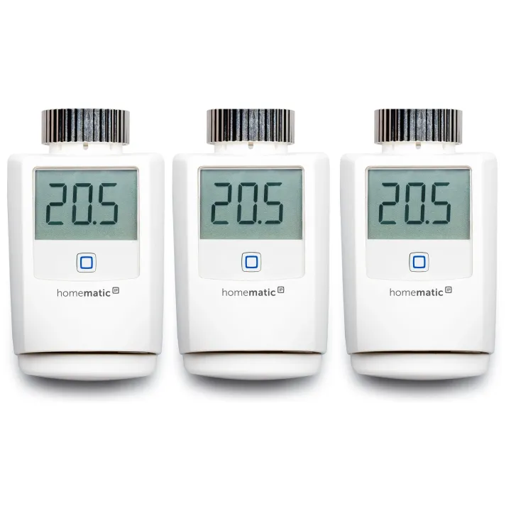 Homematic IP Thermostat de radiateur radio pour maison intelligente (kit de 3 pièces)